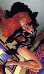 1girls andy_kubert cam_smith electric_crayon feet female female_only jean_grey joe_rosas marvel marvel_comics nightdress solo x-men