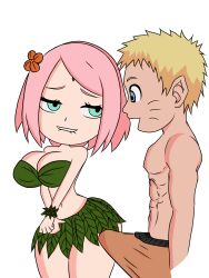 1boy1girl abooru before_sex biggies00 biting_lip boner boner_in_pants boruto:_naruto_next_generations cheating cheating_husband cheating_wife chibi color colored_sketch dancer erect_penis erection erection_under_clothes horny horny_female hourglass_figure hula hula_dancer invitation inviting inviting_to_sex leaf_bra leaf_skirt looking_at_another male/female monochrome naruto naruto_(series) netorare ntr offering offering_to_another sakura_haruno straight third-party_edit uzumaki_naruto voluptuous yellow_hair