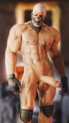 1boy balls big_penis bryan_fury gay male_only muscular muscular_male penis phukart solo solo_male tekken