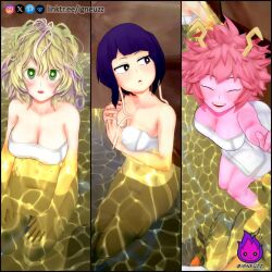 3d 3girls bath bathing boku_no_hero_academia female female_only hot_spring igneuzz kyoka_jiro mina_ashido multiple_girls my_hero_academia tagme thong toned tooru_hagakure tooru_hagakure_(visible)