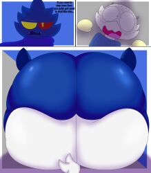 1boy 1girls anthro big_ass cyan_(cyandrive98) cyandrive98 gigantic_ass huge_ass imminent_sex loop_(cyandrive98) nervous oc thick_ass