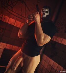 1boy 3d balls beefy big_penis call_of_duty censored daddy gay male_only manly mask masked masked_male muscular muscular_male penis simon_riley solo solo_male zireael