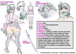 ass big_ass big_breasts blue_hair choker elder_gods eyewear human_form nowajoestar original_character skirt smile stockings teeth tongue tongue_out