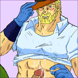 cum cum_on_body jojo's_bizarre_adventure joseph_joestar male male_only old_joseph old_man stardust_crusaders stardust_crusaders_(ova) tagme