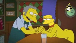 female human male marge_simpson margeurlarge moe_szyslak pig_tsar tagme the_simpsons