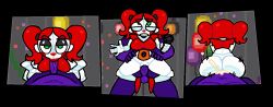 1boy 1girls baby_(fnafsl) big_breasts blowjob circus_baby circus_baby_(fnaf) crushtrap cum cum_inside fellatio five_nights_at_freddy's five_nights_at_freddy's:_sister_location green_eyes incest lips lipstick oral oral_sex red_lips red_lipstick straight twintails william_afton