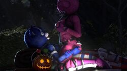 2girls 3d ass blue_body blue_eyes blue_fur blue_hair blue_skin bottom bottoming cowgirl_position cuddle_team_leader female female_only fireworks_team_leader fortnite fortnite:_battle_royale girl_on_bottom halloween holding_ass holding_breast lap_dance lesbian lesbian_sex lesbians meatroza multiple_girls pink_body pink_eyes pink_fur pink_hair pink_skin purple_eyes riding sitting sitting_on_lap sitting_on_person syd_(fortnite)