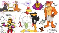 activision anatid anseriform anthro anti_dev avian bandicoot beastars better_version_at_source big_bulge bird bulge canid canine canis cartoon_network chicken chicken_(cow_and_chicken) clothing cocoa_puffs cow_and_chicken crash_(series) crash_bandicoot crew_(anti_dev) crossover cuculiform daffy_duck dragon dream_and_nightmare duck foghorn_leghorn foot_fetish foot_lick foot_play galliform gallus_(genus) gay general_mills genitals hi_res humanoid_genitalia humanoid_penis jockstrap legoshi_(beastars) licking looney_tunes male male/male male_only mammal marsupial mascot penis phasianid poppin sonny_the_cuckoo_bird spyro spyro_the_dragon stated_heterosexuality stated_sexuality tongue tongue_out towel underwear warner_brothers white_towel wolf yaoi