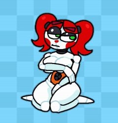 1girls baby_(fnafsl) barefoot big_breasts circus_baby circus_baby_(fnaf) completely_nude completely_nude_female covering covering_breasts crushtrap female female_only five_nights_at_freddy's five_nights_at_freddy's:_sister_location full_body green_eyes looking_away naked naked_female nude nude_female red_hair solo solo_female thick_thighs twintails