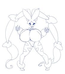 big_breasts breasts huge_breasts lopunny mega_evolution mega_lopunny pokémon_(species) pokemon pokemon_(species) wouhlven