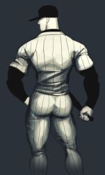 1boy ass big_ass big_butt fully_clothed gay male_only muscular muscular_male non-nude off_(game) remert solo solo_male the_batter