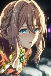 1girls ai_generated blue_eyes cum stable_diffusion violet_evergarden violet_evergarden_(character)