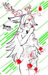 1futa 2022 absurd_res anthro belly_tattoo black_and_white_and_red blush breasts capreoline christmas closed_eyes deer digital_drawing_(artwork) digital_media_(artwork) disembodied_hand electricity english_text futanari genitals glowing glowing_nose gynomorph handjob hi_res hima_nsfw himalaya_(hima_nsfw) holidays intersex magic mammal mind_control penile penis reindeer sex solo tattoo text