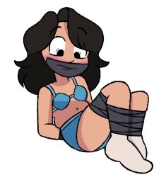 1girls bondage chubby damsel_in_distress female gag gagged shut_up taped_mouth tortie_(character) youtube youtuber