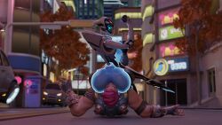 3d android ass big_ass big_butt blender defeated domination echo_(overwatch) facesitting female female_only flexing forced human humiliation omnic oral overwatch pyro_enthusiast rimming robot tagme video_games wide_hips zarya