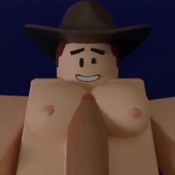 2boys 3d abs animated animation cowboy_hat darell_(shayshaysway) first_person_view fully_nude gay gay_sex genitals grin grinning grinning_at_partner grinning_at_viewer himbo large_pectorals light_skinned light_skinned_male loop looping_animation male male_only muscle muscles muscular_male naked nipples nude nude_male pale-skinned_male pale_skin pecjob penis pov pov_eye_contact roblox robloxian shayshaysway smile smiling smiling_at_viewer sound source_request tagme tan-skinned_male tan_skin video