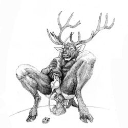 2023 anal anal_masturbation anal_sex anthro anus ass balls bodily_fluids body_hair chastity_cage chastity_device chastity_device_removal cum cum_on_face cumshot deer dildo dildo_in_ass dildo_insertion ejaculation erection gay genital_fluids genitals greyscale hairy_balls hi_res hooves horn leaning leaning_back male male_only mammal masturbation momamo monochrome object_in_ass one_eye_closed open_mouth orgasm_face pecs penetrable_sex_toy penetration penis perineum sex_toy sex_toy_in_ass sex_toy_insertion simple_background solo straddling white_background