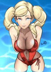 ann_takamaki atlus breasts female female_only ferdnayart huge_breasts light-skinned_female light_skin looking_at_viewer persona persona_5 solo solo_female