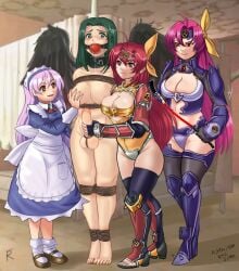 1futa 3girls angel angel_wings apron arm_armor arm_gloves armor armored_boots arms_behind_back arms_tied_behind_back ass_length_hair ball_gag balls bed bedroom bikini_armor blue_dress blush bondage bondage_collar boob_window boots bound_ankles bound_arms bound_knees bound_legs bound_penis breast_bondage breast_grab breast_plate breasts brown_shoes canon_futanari chest_harness circlet clothed clothed_female_nude_futanari clothing cock_and_ball_torture collar completely_naked completely_nude completely_nude_futanari crying dominant_female domination dominatrix drool drool_on_face drool_string drooling embarrassed embarrassed_nude_futa feathered_wings feathers female female_on_futa femdom fingerless_gloves fully_clothed futadom futanari futasub gag gagged gray_eyes gray_hair hair_ornament head_ornament headband headdress headwear human humanoid humanoid_genitalia humanoid_penis ikazuchi_no_senshi_raidy kittsri999 knight leotard lezdom light-skinned_female light-skinned_futanari light_skin lightning_warrior_raidy long_hair looking_at_another looking_at_partner magenta_hair maid maid_apron maid_headdress maid_outfit maid_uniform mariel_(ikazuchi_no_senshi_raidy_ii) multiple_doms multiple_doms_one_sub multiple_girls naked naked_futanari nervous nipple_pinch nipples nude only_one_naked open_mouth open_toe_shoes penis penis_grab penis_squeeze pleased_expression public public_nudity punishment purple_hair raidy red_ball_gag red_eyes red_hair replicant_(lightning_warrior_raidy_ii) ribbon riding_crop setia_(lightning_warrior_raidy) sex_slave shoulder_armor skimpy skimpy_clothes skindentation smug smug_expression smug_grin standing stockings sweat sweatdrop swordswoman tears testicles tied_penis tied_up tiptoes wings worried worried_expression worried_look yellow_eyes yellow_ribbon