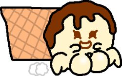 anthro chocolate chocolate_and_vanilla female food food_creature ice_cream ice_cream_cone plump_labia puffy_maker pussy vanilla vanilly_(puffy_maker) watermark