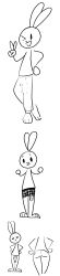 1boy 4chan absurd_res anonymous_artist anthro ass big_penis bottomwear bulge clothing flaccid genitals happy hi_res humanoid lagomorph leporid long_image male male_only mammal monochrome pants penis rabbit save_the_princess solo tall_image underwear undressing