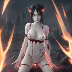 1girls ai_generated blood blush breasts ear eyes female_only flames hair messy navel panties pointy red ruins see-through see-through_panties skin small_breasts solo solo_female stable_diffusion underwear upscaled vampire waifu2x white