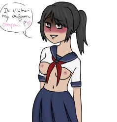 ayano_aishi breasts girl uniform yandere yandere-chan yandere_simulator