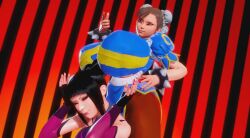 2girls 3d animated asian_female breast_expansion breast_on_head capcom chun-li female female_only heavy_breasts honey_select huge_breasts juri_han korean_female prevence street_fighter sweating tagme video