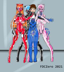 asuka_langley_sohryu bulge fdczero female goo_transformation large_ass large_breasts mari_illustrious_makinami mid-transformation neon_genesis_evangelion nipples null_bulge rebuild_of_evangelion rei_ayanami restrained sex_doll shinji_ikari thick_thighs transformation what wide_hips