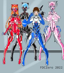 asuka_langley_sohryu bulge cat_ears fdczero female goo_transformation helmet large_ass large_breasts mari_illustrious_makinami mid-transformation neon_genesis_evangelion nipples rebuild_of_evangelion rei_ayanami restrained sex_doll shinji_ikari thick_thighs thigh_expansion transformation what wide_hips