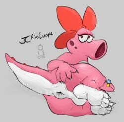 <3_eyes 3_toes accessory anthro anus ass backsack balls birdo birdo_(character) bow_ribbon feet female foot_fetish futanari genitals hair_accessory hair_ribbon hairbow heart intersex intersex/female jcfireescape mario_(series) nintendo presenting presenting_anus presenting_hindquarters puffy_anus raised_tail ribbons solo spread_butt spreading tagme tail toes