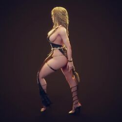 3d alternate_hairstyle animated big_ass big_breasts blonde_hair braided_hair cleavage clothed_female double_slit_dress dress elden_ring feet female female_focus female_only fromsoftware goddess heels high_heels high_slit_dress jiggle jiggling_breasts light-skinned_female light_skin milf no_sound queen_marika_the_eternal ryanreos slit_dress tagme thick thick_thighs video voluptuous walk_cycle walking