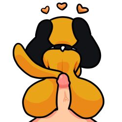 ass assjob big_ass big_penis bubble_butt buttjob collar dog duck_hunt duck_hunt_dog heart huge_ass huge_cock huntress_(lewdewott) lewdewott long_ears nintendo penis rule_63 vein