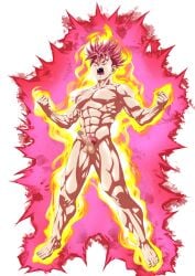 absurd_res alpha_channel anonymous_artist aura balls dragon_ball dragon_ball_gt dragon_ball_super dragon_ball_z genitals hair hi_res jairo_(uc) kaio-ken kaio_ken kaioken male male_focus male_only muscular muscular_male not_furry nude on_model penis pubes red_hair simple_background solo solo_male super_human_god super_human_god_kaio_ken super_saiyan_god transparent_background uc