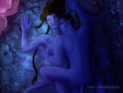 2boys avatar avatar:_fire_and_ash cave erotic gay jake_sully male male_only miles_quaritch na'vi nature night shadeepew