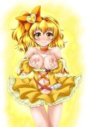 bow clothing cum cure_pine dress fresh_pretty_cure inori_yamabuki kurogane_(artist) magical_girl medium_breasts pretty_cure tagme