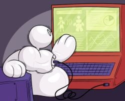 after_transformation baymax big_breasts big_hero_6 breasts computer disney female frost-lock hiro_hamada marvel robot wiggle_lines
