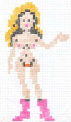 artdragon1 female female_only graph_paper grid_background human metroid nintendo pixel_art samus_aran solo tagme traditional_media_(artwork) white_background