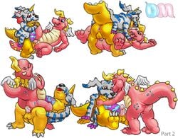 after_sex after_vaginal anal anal_penetration anal_sex anthro bedroom_eyes breasts breathing_heavily cassie_(dragon_tales) chest_grab clenched_fist crossover cum_drip cum_in_pussy cum_inside cum_on_own_penis cum_stain cumming cumming_together cumshot digimon dm_dragon dragon dragon_tales excessive_cum eyes_closed female female_orgasm furry gabumon genital_fluids happy happy_sex interspecies looking_at_another looking_at_partner looking_pleasured male moan moaning moaning_in_pleasure multiple_images no_humans nude open_mouth panting penis scalie sex spread_legs spread_wings spreading straight tongue tongue_out