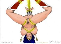 1girls 2001 bondage dc_comics depowered helpless julius_zimmerman lasso_of_truth light-skinned_female nipple_play partially_colored rowan_(artist) suspension tagme wonder_woman wonder_woman_(series)