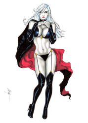 2023 big_breasts chaos_comics coffin_comics curvy_body curvy_figure death_(personification) female_focus female_only fit_female grim_reaper lady_death long_hair mc_wyman queen_of_the_dead seductive_look voluptuous_female white_body white_hair white_sclera