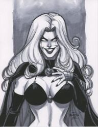 2023 big_breasts chaos_comics coffin_comics death_(personification) female female_only grim_reaper high_resolution lady_death latex_bra latex_gloves long_hair queen_of_the_dead scott_dalrymple voluptuous_female white_hair white_skin