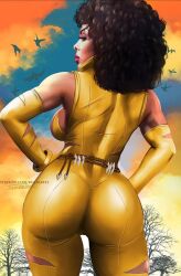 1girls african african_female afro ass ass_focus big_ass curvy curvy_female dark-skinned_female dark_skin dc dc_comics fat_ass female female_only heroine killbiro lipstick mari_jiwe_mccabe solo superheroine tight_clothing vixen_(dc) wide_hips