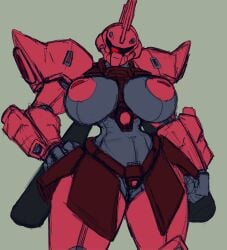 1girls big_breasts breasts gelgoog_jager gundam gundam_0080 huge_breasts humanoid imric1251 mecha mobile_suit mobile_suit_gundam nipples pussy robot robot_girl