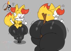 big_ass big_breasts braixen breasts bubble_ass huge_ass lattemon pokémon_(species) pokemon pokemon_(species)