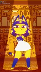 2d 3girls 9:16 animal_crossing animated ankha ankha_(animal_crossing) ankha_ride_(minus8) bonbon_(animal_crossing) clapping clothed complex_background constellation constellations dancing egyptian egyptian_clothing facial_markings female hi_res highres hypnosis hypnotizing_viewer longer_than_30_seconds looking_at_viewer mp4 multiple_girls music nintendo perfect_loop sound stars tiffany_(animal_crossing) upskirt vertical_video video zone