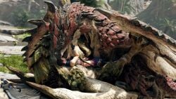 16:9 3d_(artwork) 4k absurd_res armor capcom claws closed_eyes clothing detailed_background digital_media_(artwork) dragon fellatio female female_penetrated feral flying_wyvern french_kissing genitals grass greatsword green_body green_scales group group_sex hair half-erect half_naked hand_on_head hi_res human interspecies ivorylagiacrus kissing larger_female larger_feral larger_male licking looking_at_another looking_at_partner lying male male/female male/male male_penetrating male_penetrating_female mammal melee_weapon membrane_(anatomy) membranous_wings monster_hunter multicolored_body nude obscured_penetration on_back on_ground on_top open_mouth oral outside penetration penile penis penis_lick plant rath_wyvern rathalos rathian red_body red_scales sandwich_position scales scalie sex sharp_claws sharp_teeth size_difference smaller_human smaller_male spikes sword teeth threesome toe_claws tongue tongue_out tree trio two_tone_body weapon widescreen wings wyvern