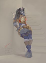 1girls absurd_res anthro anus armor blizzard_entertainment canid canine clothed clothing female genitals hi_res keti looking_at_viewer looking_back mammal partially_clothed proann pussy scar seductive solo warcraft warrior were werecanid werecanine werewolf worgen world_of_warcraft