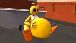 1girls 3d big_belly female five_nights_at_freddy's five_nights_at_freddy's_2 inflated_belly inflation ryguy555 solo toy_chica_(fnaf) toy_chica_(love_taste) what