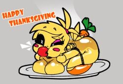 five_nights_at_freddy's tagme thanksgiving thehoraco toy_chica_(fnaf)